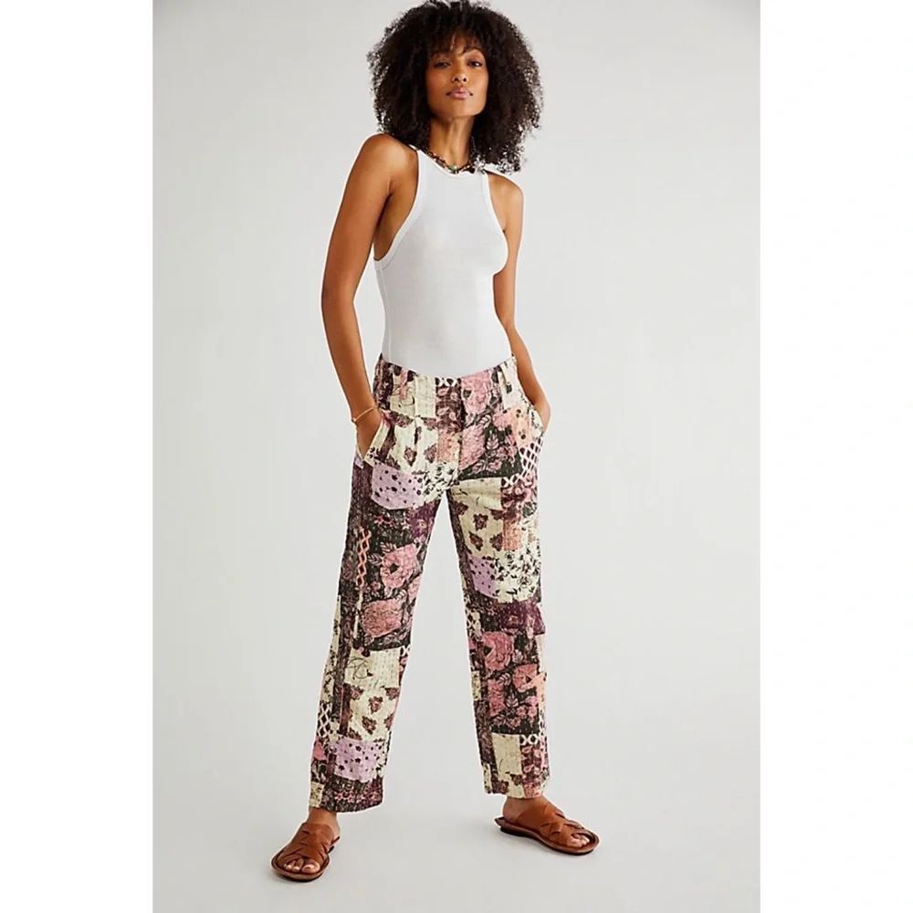 Free People Roads Merge Straight Leg Pants